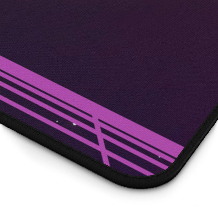 Large Pink Gaming Mouse Pad, A Revised Title: black, dark purple rectangular desk mat or mouse pad, futuristic neon graphic s
