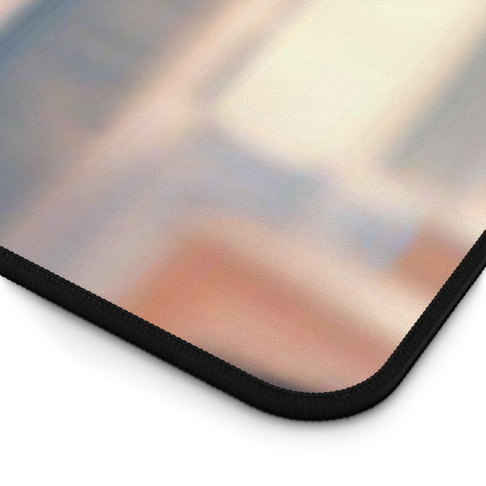 Large Pink Mouse Pad featuring an Anime Girl with Colorful Hair: pink, purple anime-style girl with pink hair, anime/cartoon