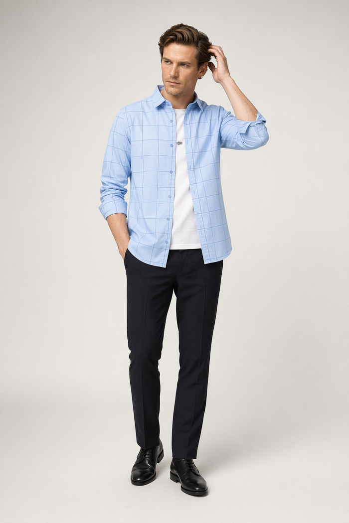Large Plaid Shirt for Men: A Fresh Take on Classic Style Blue