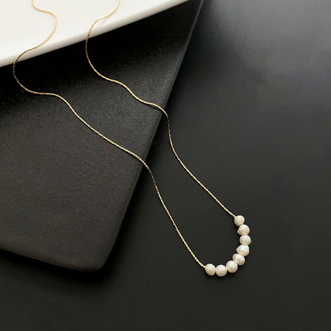Layered Necklace for Women: Embrace Your Passions: gold, white gold-tone layered necklace, minimal style