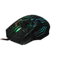 LED Wired Gaming Mouse with 7 Buttons: black, purple wired computer mouse, gaming style