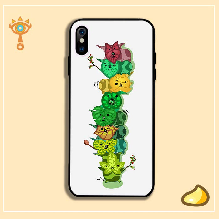Legend of Zelda Phone Cases with Unique Designs: dark brown, black stylized one-eyed cat-like character, cartoon, kawaii styl