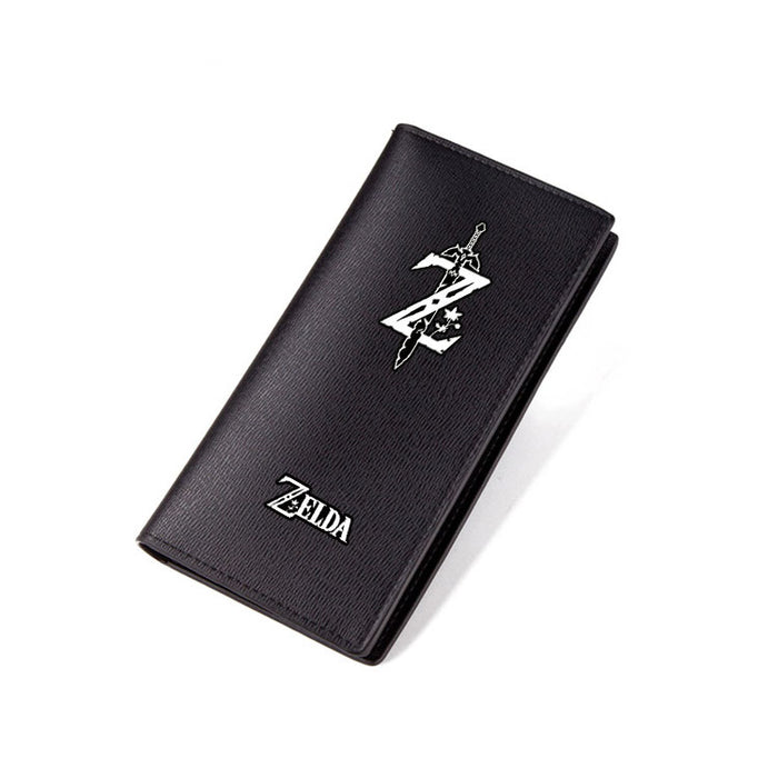Legend of Zelda PU Leather Wallet: black, white The Legend of Zelda, video game themed graphic style