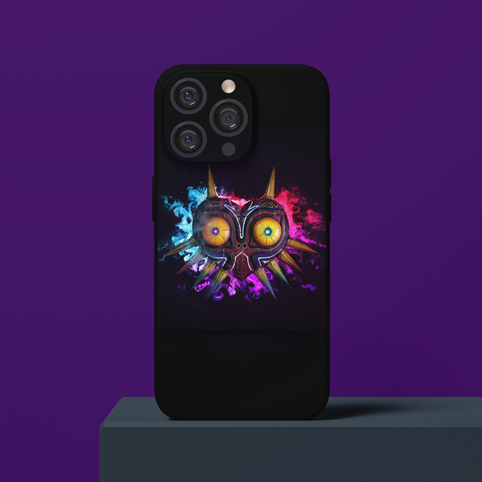 Legend of Zelda Skull Kid phone case: black, purple The Legend of Zelda: Majora's Mask characters and imagery, dark fantasy c