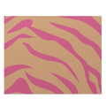 Leopard Print Pink Stripes 500-Piece Jigsaw Puzzle: tan, pink zebra-stripe pattern, bold graphic pattern style