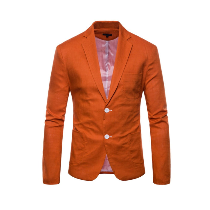 Linen Blazer for Men, Two Button Stylish Jacket: light blue, white blazer jacket, smart casual style