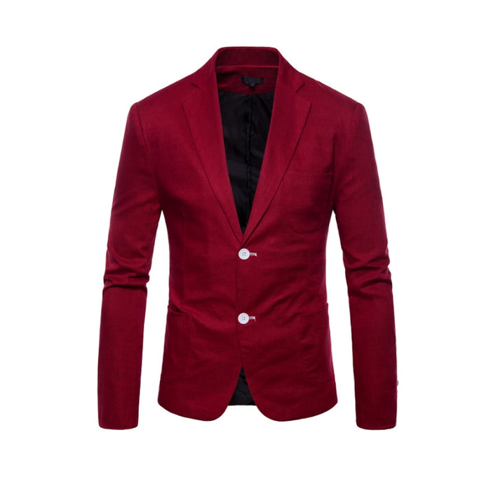 Linen Blazer for Men, Two Button Stylish Jacket: light blue, white blazer jacket, smart casual style