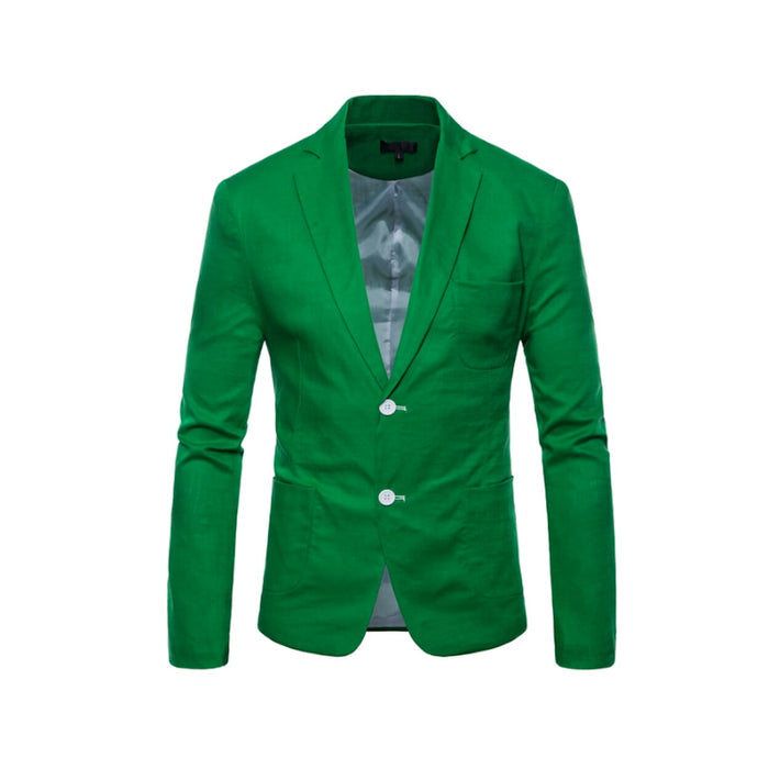Linen Blazer for Men, Two Button Stylish Jacket: light blue, white blazer jacket, smart casual style