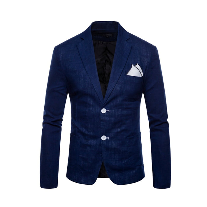 Linen Blazer for Men, Two Button Stylish Jacket: light blue, white blazer jacket, smart casual style