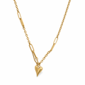 Link Necklace for Women with Heart-Shaped Pendant: Redefining Elegance and Style Gold