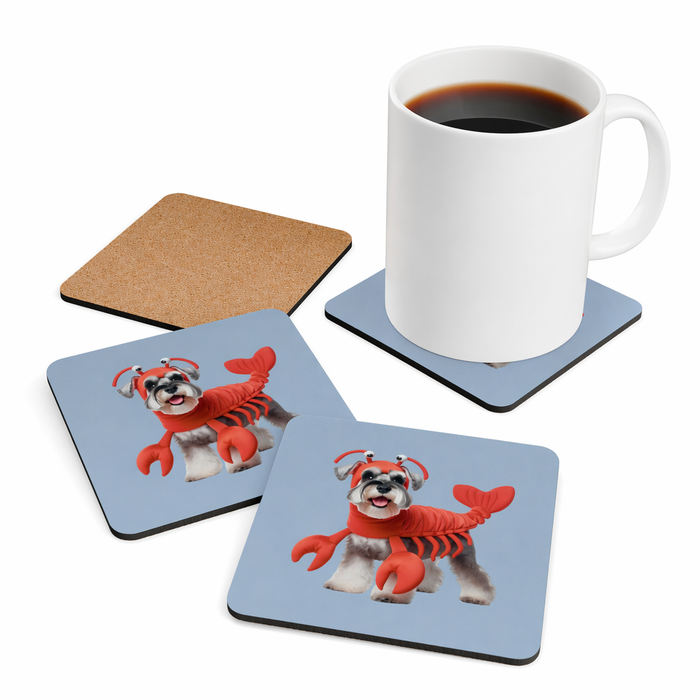 Lobster Suit Schnauzer Coaster Set (4 PCS) Default