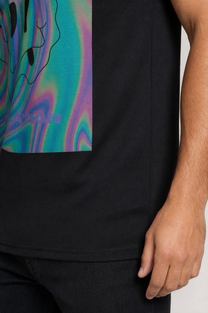 Logo T-Shirt for Men's Face Black