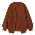 Loose Open Front Women's Casual Cardigan Coffee