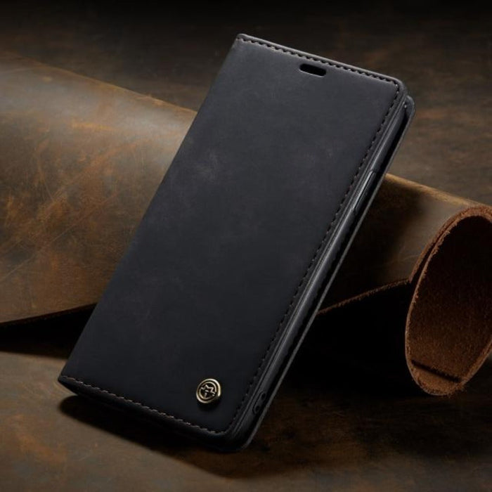 Luxurious Flip Wallet Case with Magnetic Closure for iPhone: brown, black phone flip case, minimal style
