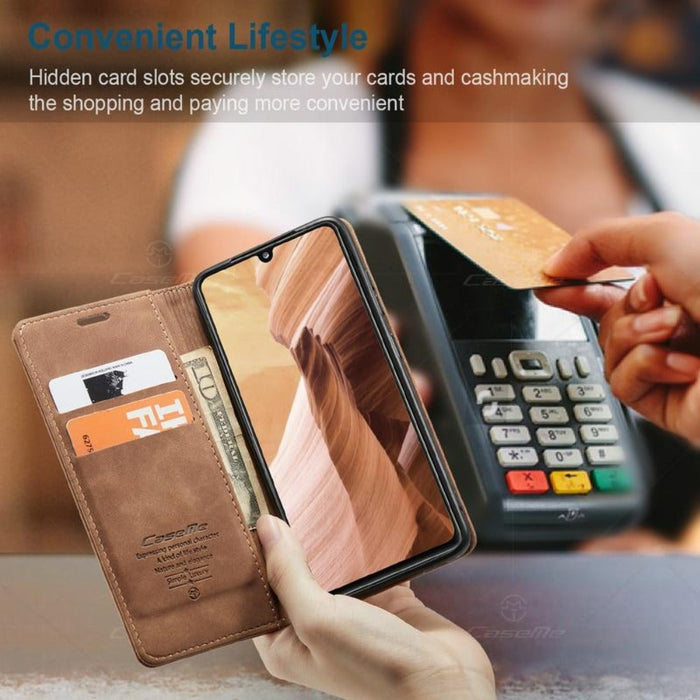 Luxurious Flip Wallet Case with Magnetic Closure for iPhone: brown, black phone flip case, minimal style