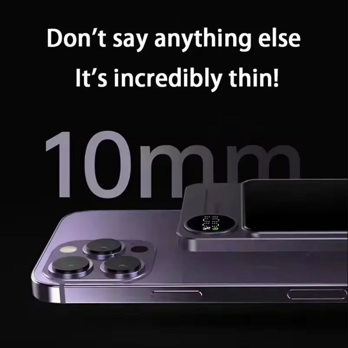 Magnetic Wireless Portable Power Bank, 10000 mAh for iPhone Compatibility: purple, black portable power bank, minimal modern
