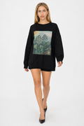 Majestic Botanical Women's Sweatshirt Black