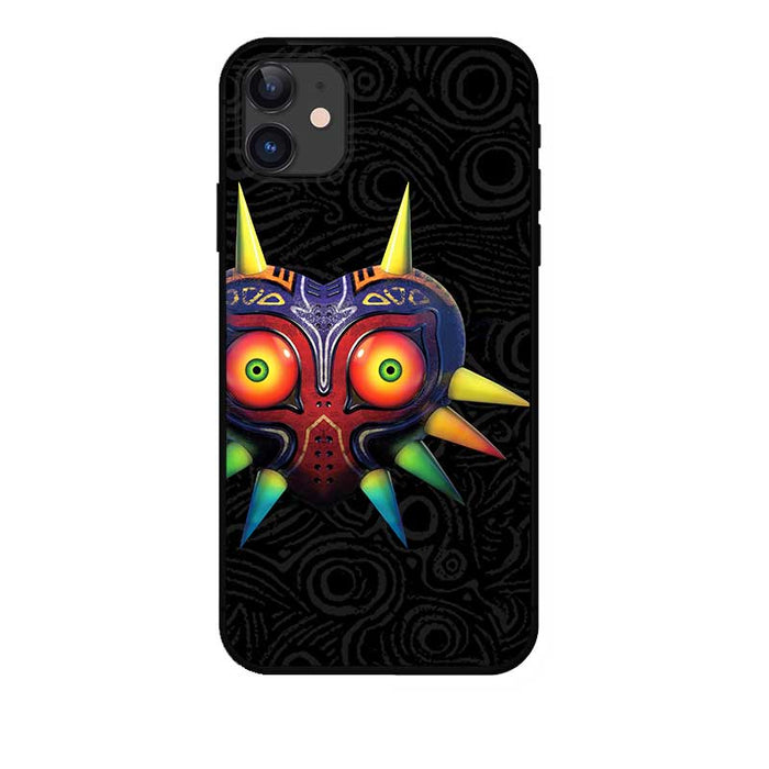 Majora's Mask Phone Case for Multiple Devices: black, red Majora's Mask character/theme, cartoon gaming-themed style