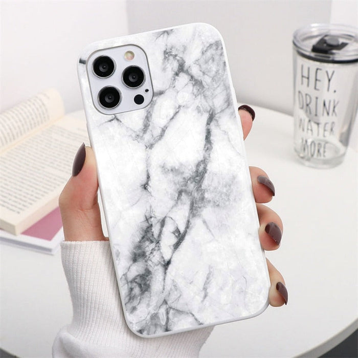 Marble Gradient Design iPhone Protective Cover: lavender, pale purple smartphone case, minimal abstract style