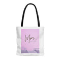 Medium Mom Shopper Tote: Celebrating the Heart of the Family: white, black Mom, minimal graphic style