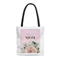 Medium Tote Bag for Your Lifelong Companion Shopper: white, black Mother's Day/mom floral theme, minimal floral graphic style