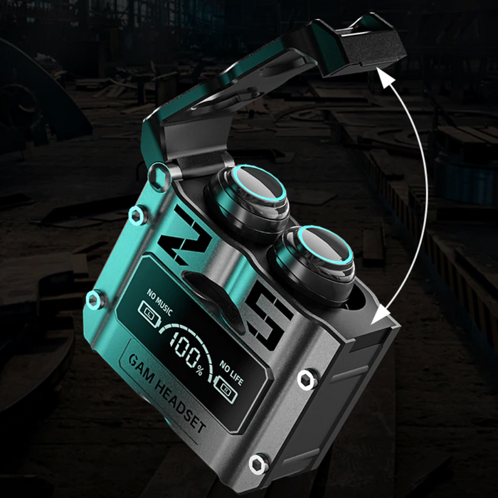 Mega25 Dragon Bluetooth Earbuds for Immersive Gaming Experience: black, dark gray gaming headset charging case or control dev