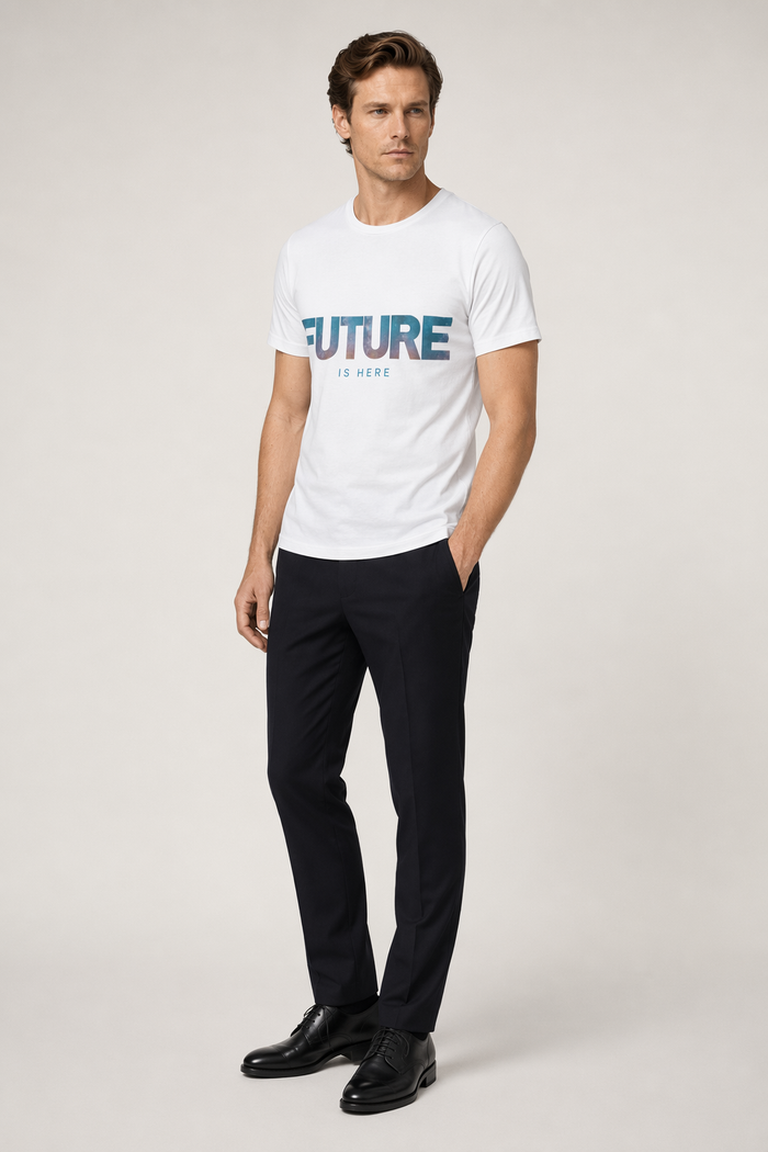 Men's Logo T-Shirt: Embrace the Future White