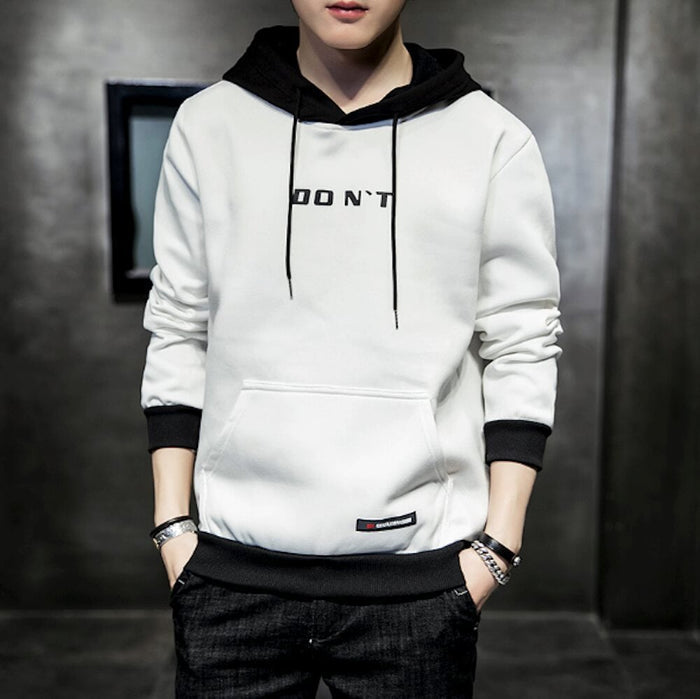 Men's Two Tone Hoodie, Emphasizing Style and Elegance: black, red hooded sweatshirt, casual streetwear style