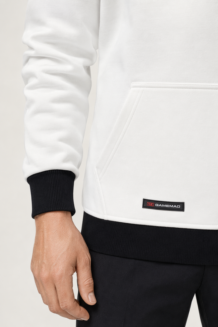 Men's Two Tone Hoodie - Emphasizing Style and Elegance White