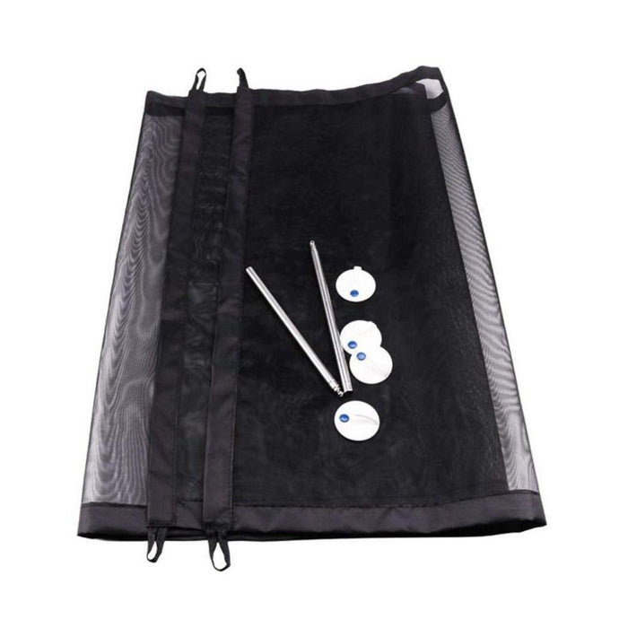Mesh Pet Gate: Enhance Pet Safety in Style: black, white dog, minimal style