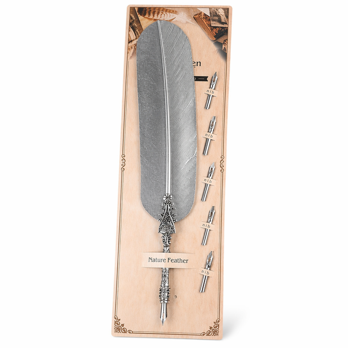 Metal Feather Quill Pen Set A
