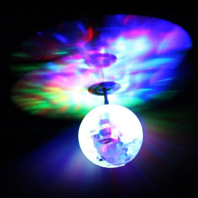 Mini LED Flashing Flying Ball: multicolor, yellow flying LED toy, colorful light-up toy style