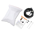 Mini Waterproof Camera with LED Light: black, dark gray wired endoscope/inspection camera with smartphone display, technical