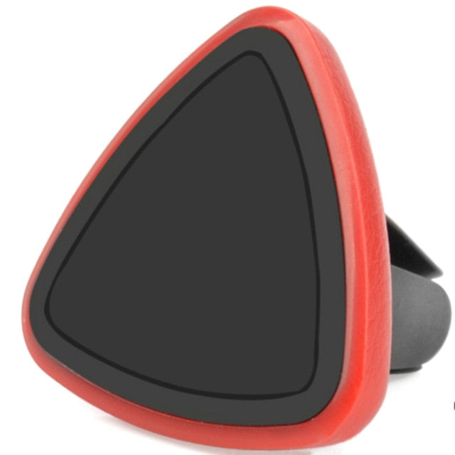 Mobile Phone Holder for Vehicle Air Vent Clip: black, rose gold ring, minimal geometric style
