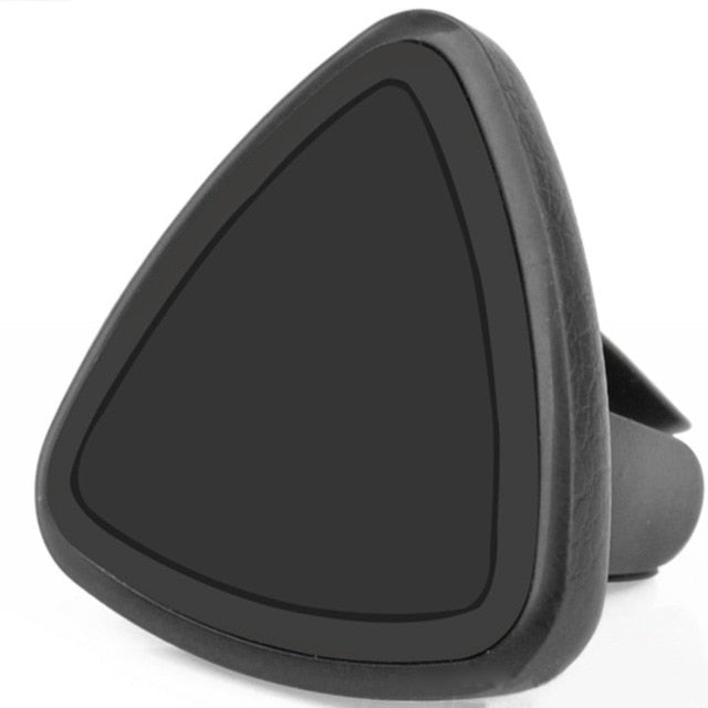 Mobile Phone Holder for Vehicle Air Vent Clip: black, rose gold ring, minimal geometric style