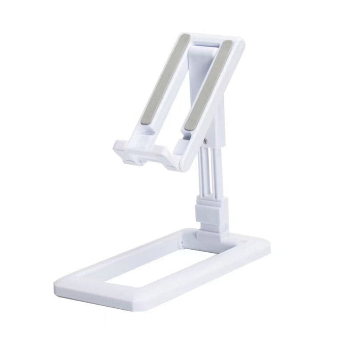 Mobile Phone Stand, Foldable and Portable: black, dark gray phone stand with charging cable, minimal style