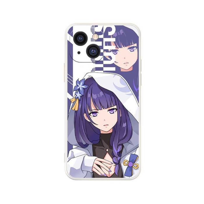 Modern Genshin Character Phone Cases: red, blue anime-style game characters, colorful anime/cartoon character art style