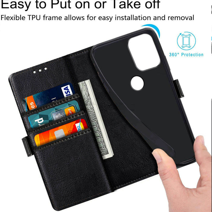 Motorola Moto G Stylus Leather Wallet Case: Retain the Essential Essence of the Product while Offering a Distinctive Twist: b