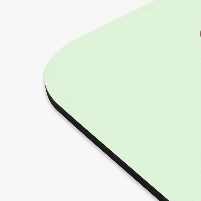 Mouse Pad Set for Dumplings: pale green, cream four cartoon dumplings, kawaii cartoon style