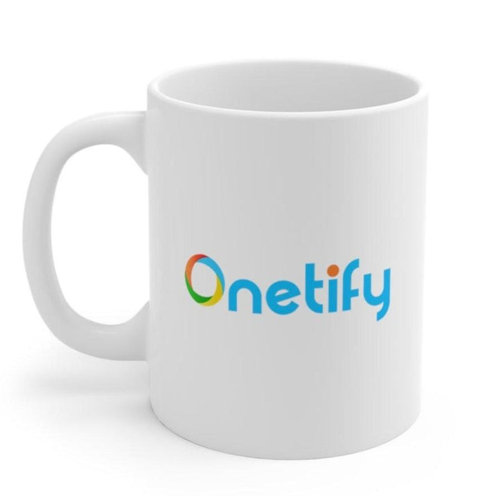 Mug from "": white, blue mug, minimal style