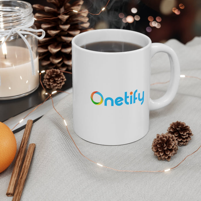 Mug from "": white, blue mug, minimal style