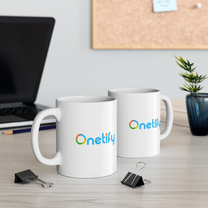 Mug from "": white, blue mug, minimal style