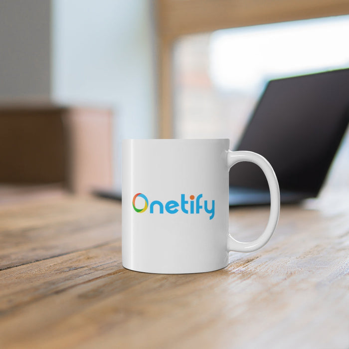 Mug from "": white, blue mug, minimal style