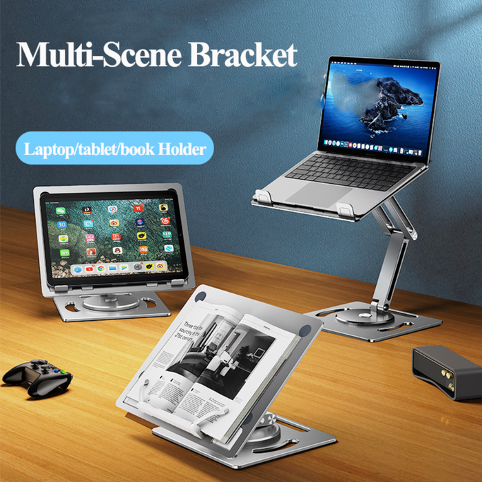 Multi-functional Laptop Stand with Adjustable Features: silver, gray adjustable multi-scene bracket/holder, minimal modern pr