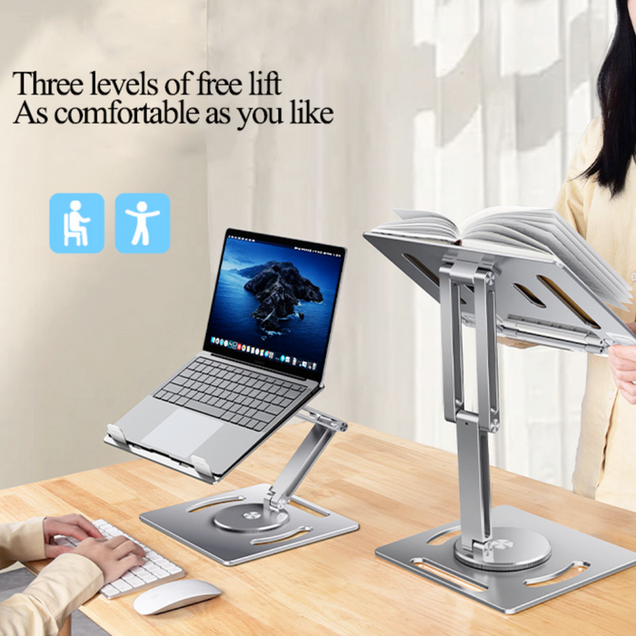 Multi-functional Laptop Stand with Adjustable Features: silver, gray adjustable multi-scene bracket/holder, minimal modern pr