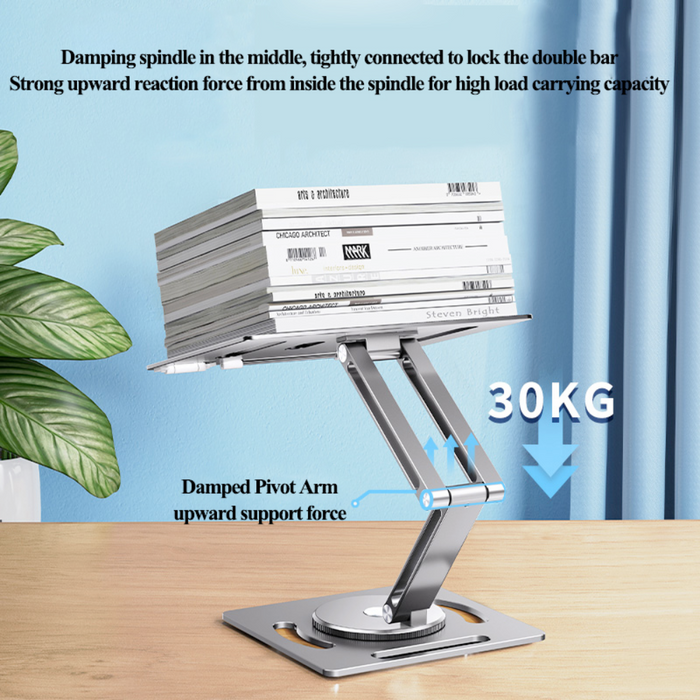 Multi-functional Laptop Stand with Adjustable Features: silver, gray adjustable multi-scene bracket/holder, minimal modern pr