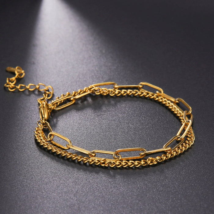 Multi-Strand Charm Bracelet for a Fashionable Stacked Style: gold bracelet, minimal style