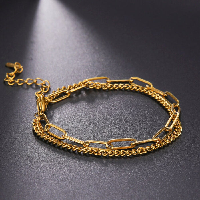 Multi-Strand Charm Bracelet for a Fashionable Stacked Style: gold bracelet, minimal style