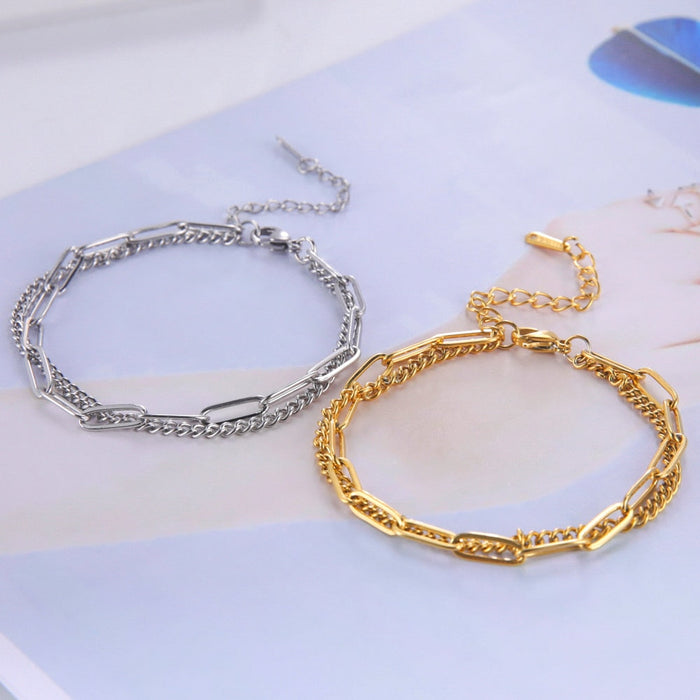 Multi-Strand Charm Bracelet for a Fashionable Stacked Style: gold bracelet, minimal style