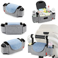 Multifunctional Baby Stroller Bottle Carrier Bag: gray, black stroller organizer bag, minimal practical style